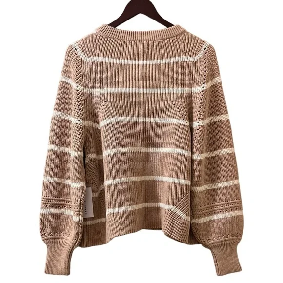 Apiece‎ Apart Sweater Cashmere Wool Blend Celeste Crop Knit Pullover Sz XL